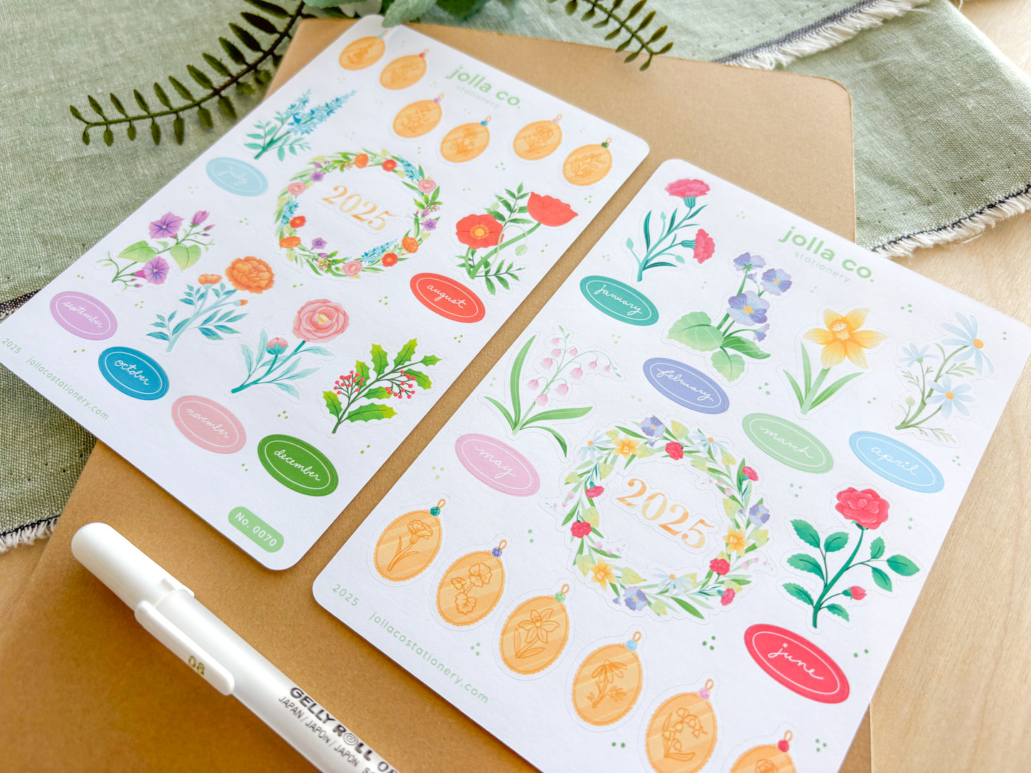 Birth Month Flowers  Sticker Sheet | For Bullet Journals, Planners, & Crafts