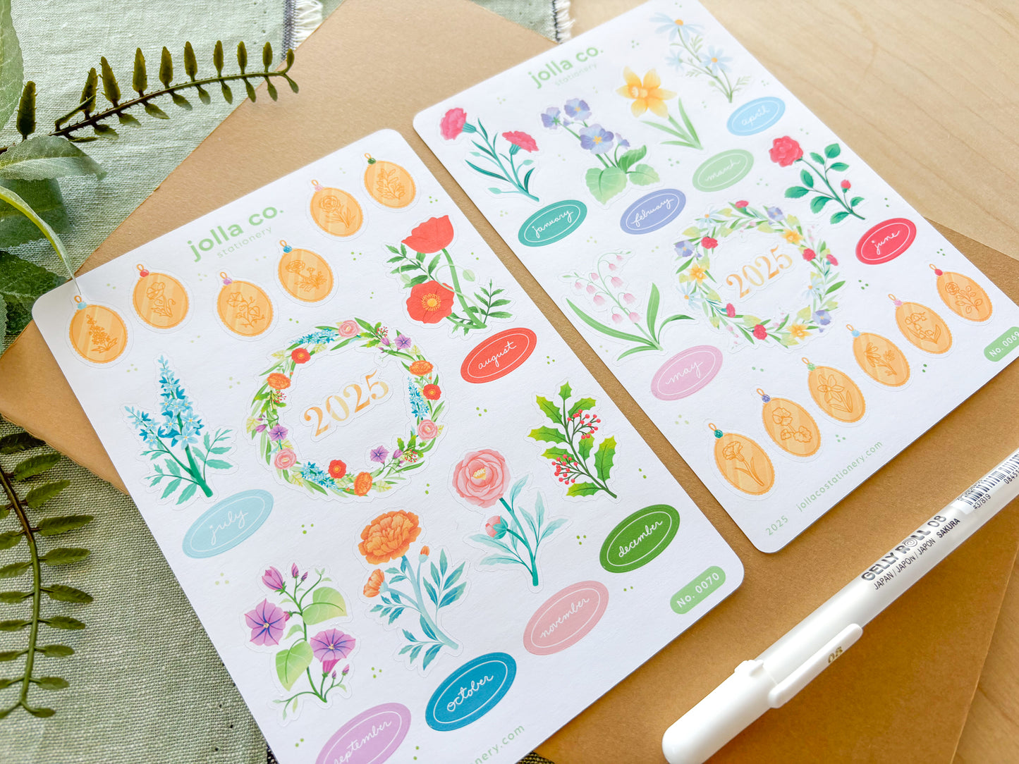 Birth Month Flowers  Sticker Sheet | For Bullet Journals, Planners, & Crafts