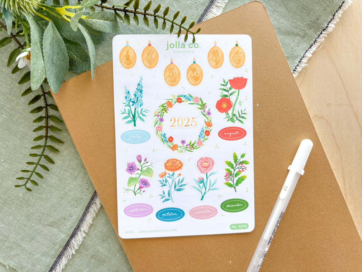 Birth Month Flowers  Sticker Sheet | For Bullet Journals, Planners, & Crafts