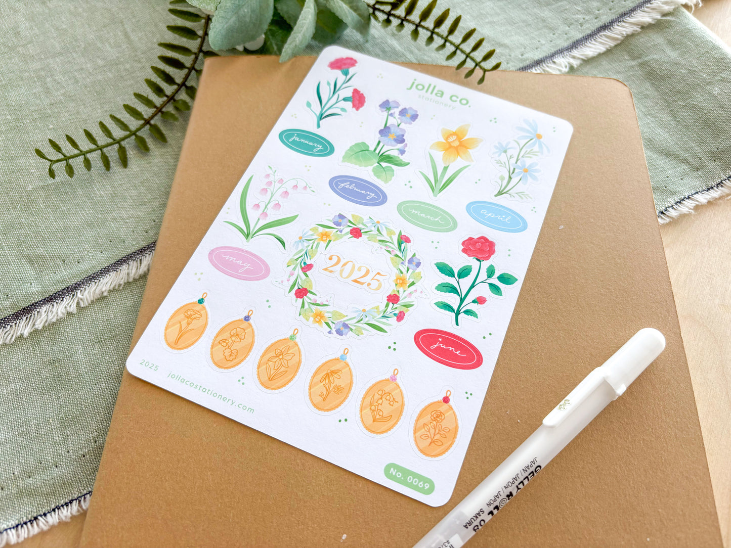 Birth Month Flowers  Sticker Sheet | For Bullet Journals, Planners, & Crafts