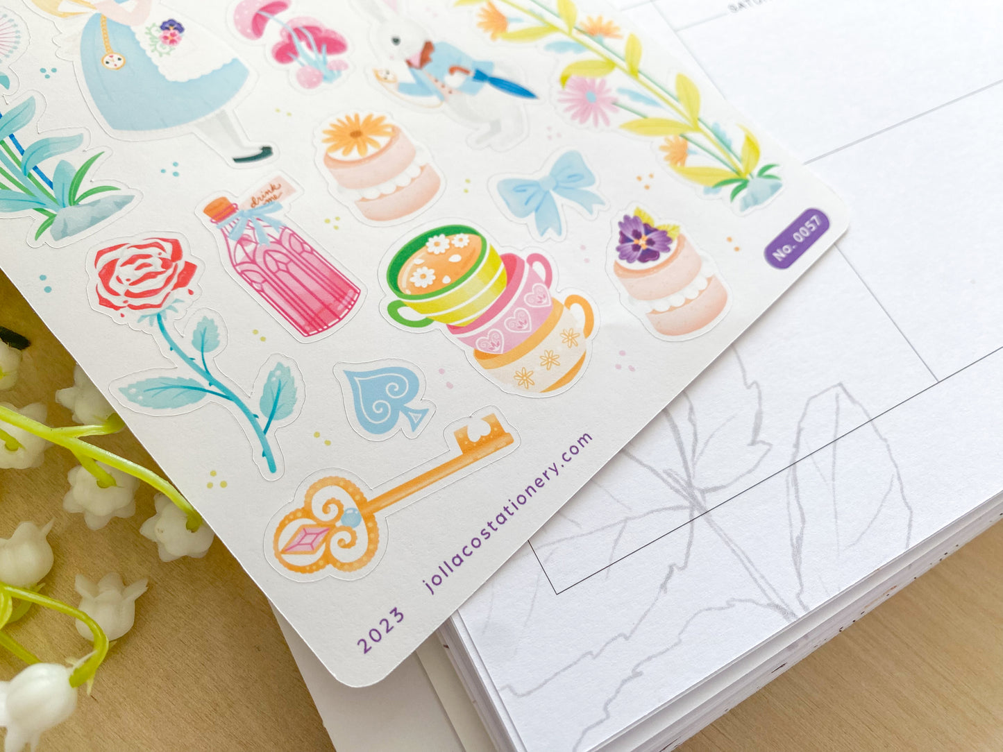 Wonderland Sticker Sheet | For Bullet Journals, Planners, & Crafts