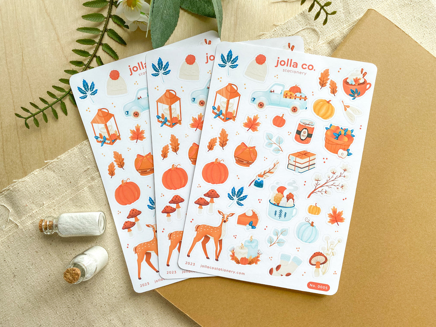 Autumn Fall Spice Sticker Sheet | For Bullet Journals, Planners, & Crafts