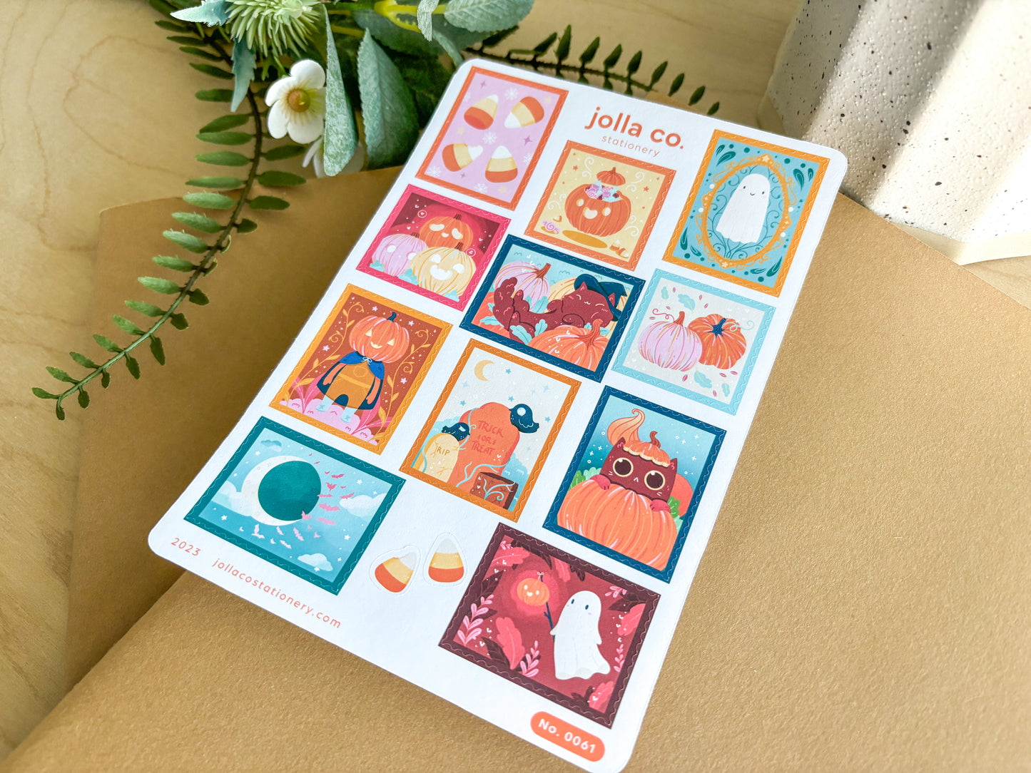 Spooky Stamps Sticker Sheet | For Planners, Bullet Journals, and Crafts