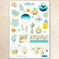 Oceanside Beach Sticker Sheet | For Bullet Journals, Planners, & Crafts