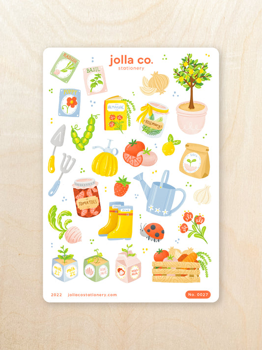 Gardening Sticker Sheet | For Bullet Journals, Planners, & Crafts