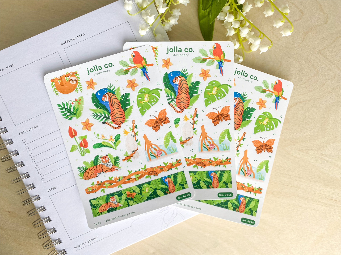 Jungle Sticker Sheet | For Bullet Journals, Planners, & Crafts