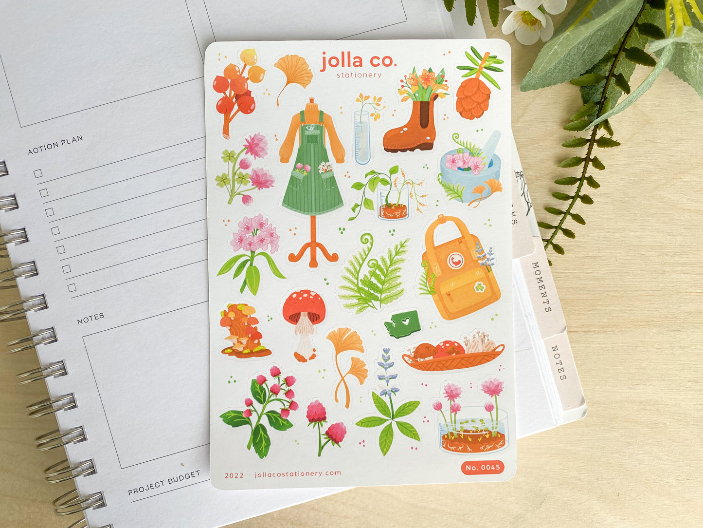 Pacific Northwest Forager Sticker Sheet | For Bullet Journals, Planners, & Crafts