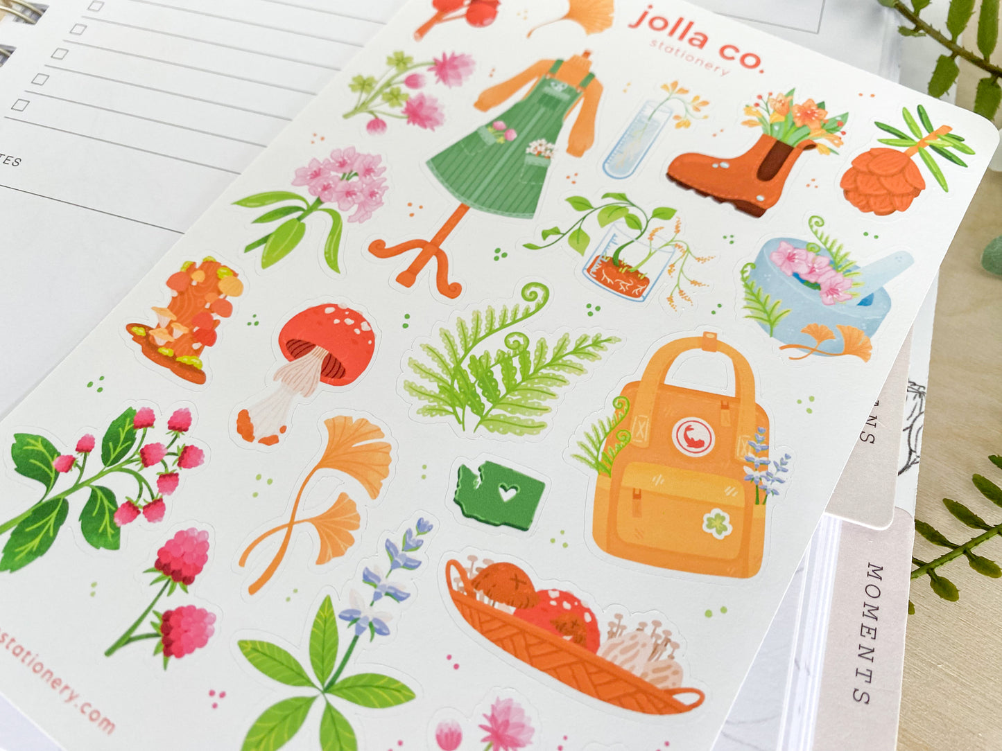 Pacific Northwest Forager Sticker Sheet | For Bullet Journals, Planners, & Crafts