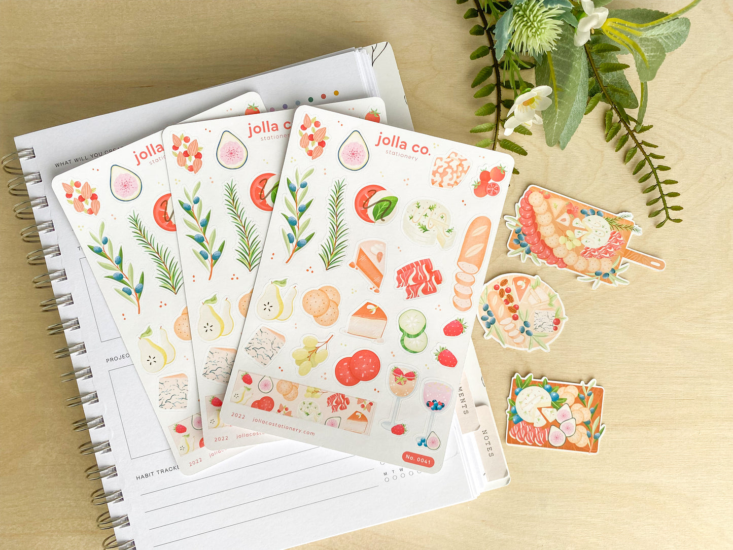 Charcuterie Board Sticker Sheet | For Bullet Journals, Planners, & Crafts