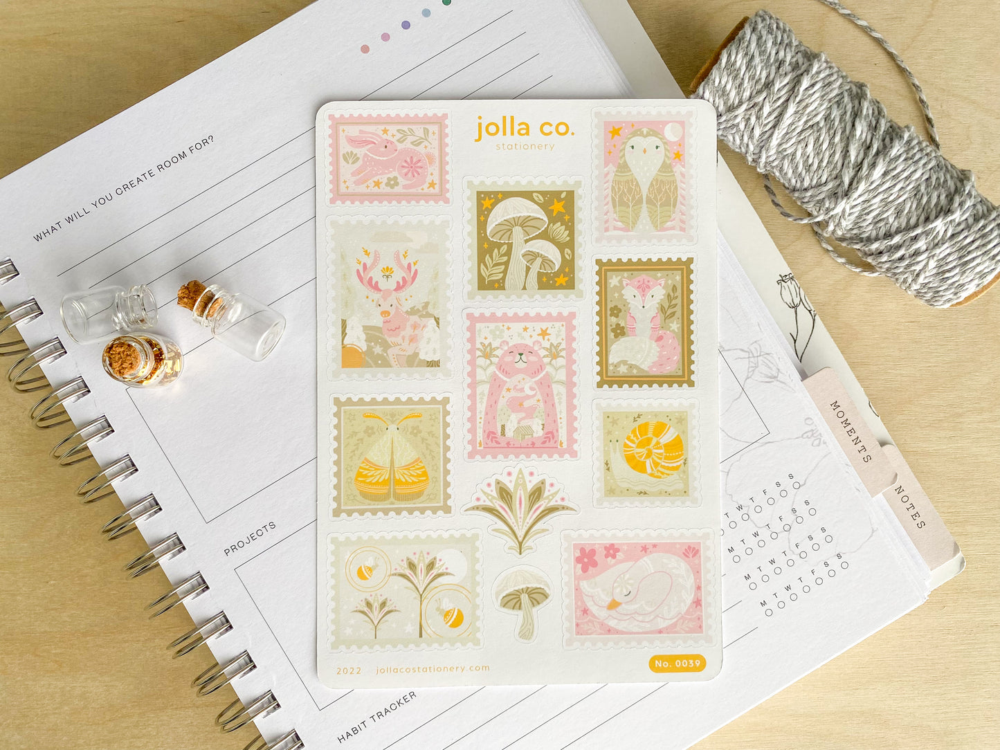 Wild Things Stamps Sticker Sheet | For Bullet Journals, Planners, & Crafts