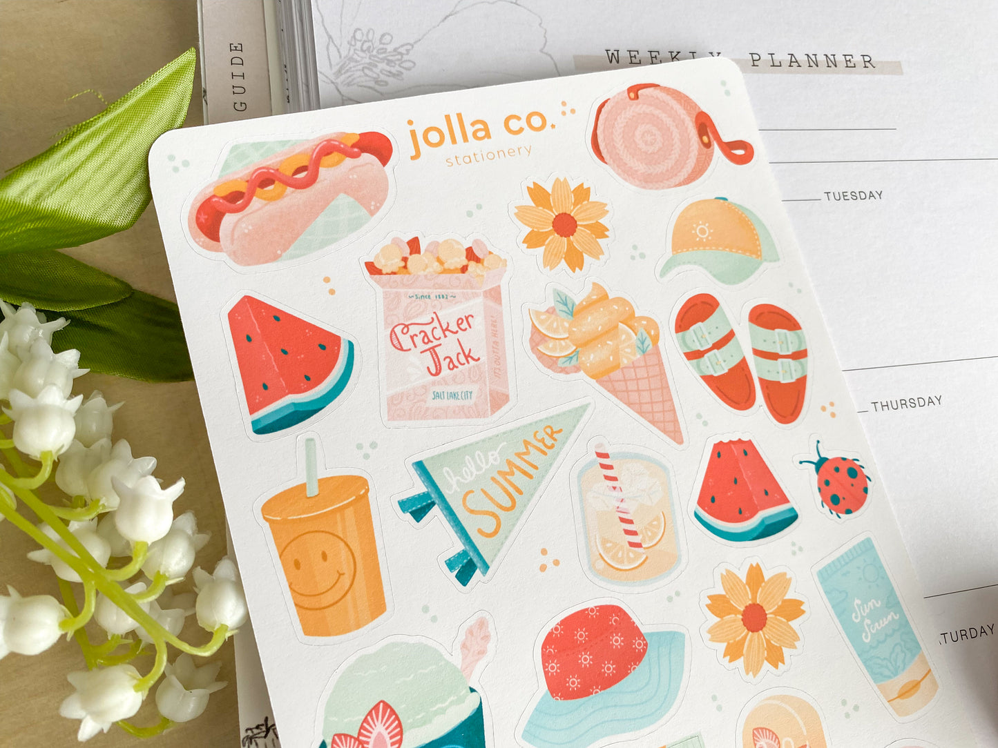 Summer Days Sticker Sheet | For Bullet Journals, Planners, & Crafts