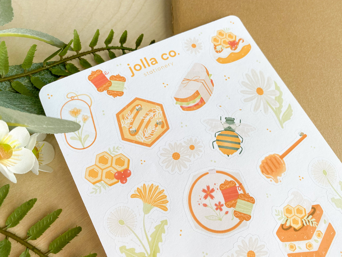 Honeybee Sticker Sheet | For Bullet Journals, Planners, & Crafts