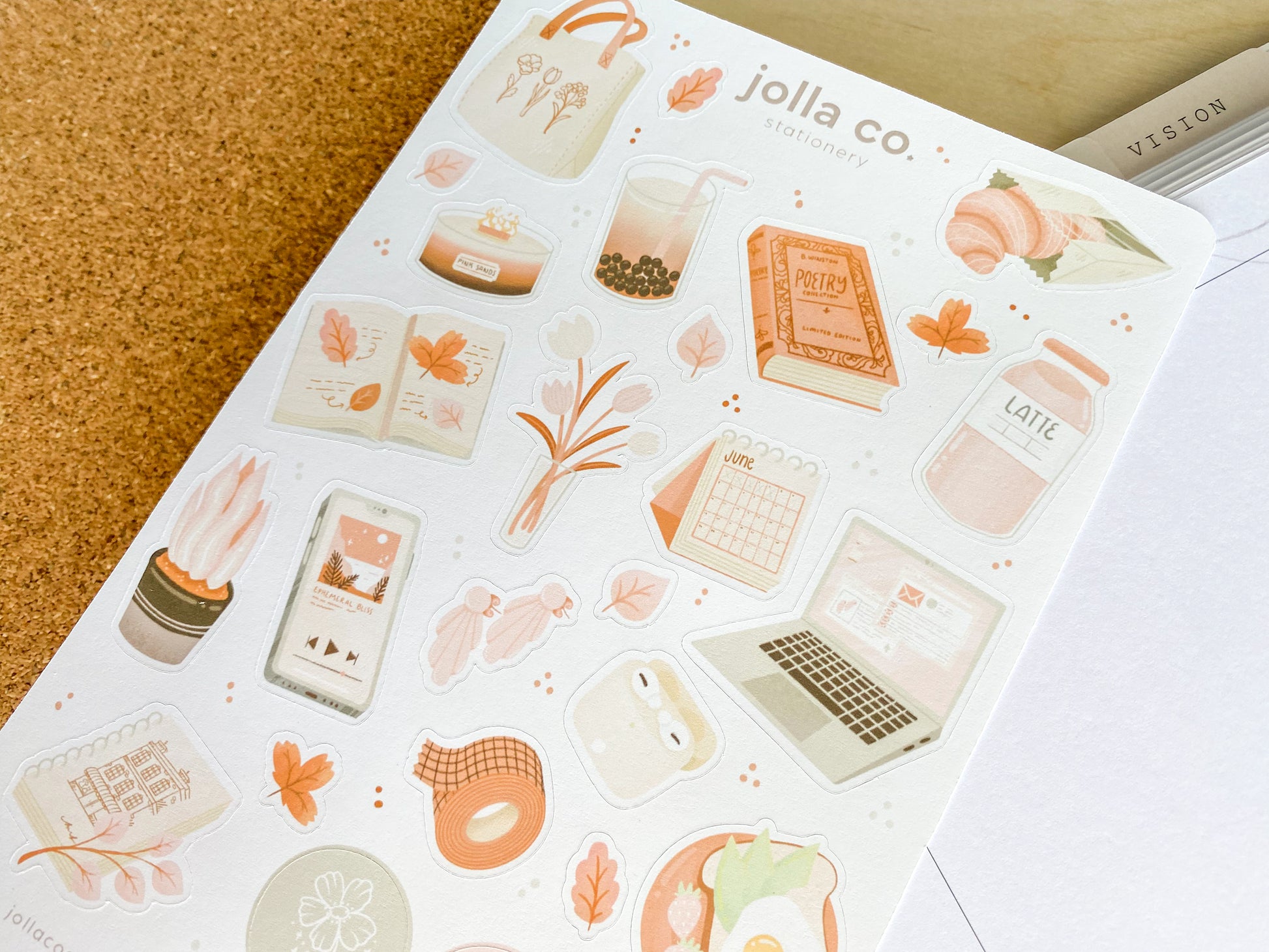 Chill & Cute Aesthetic Sticker Sheet | For Bullet Journals, Planners, &  Crafts