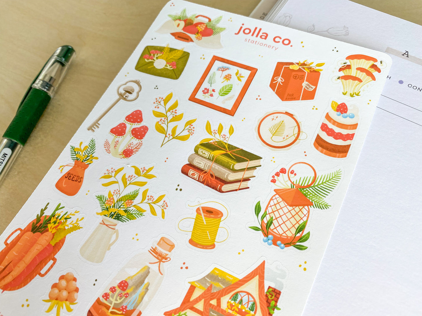 Woodsy Cabin Sticker Sheet | For Bullet Journals, Planners, & Crafts