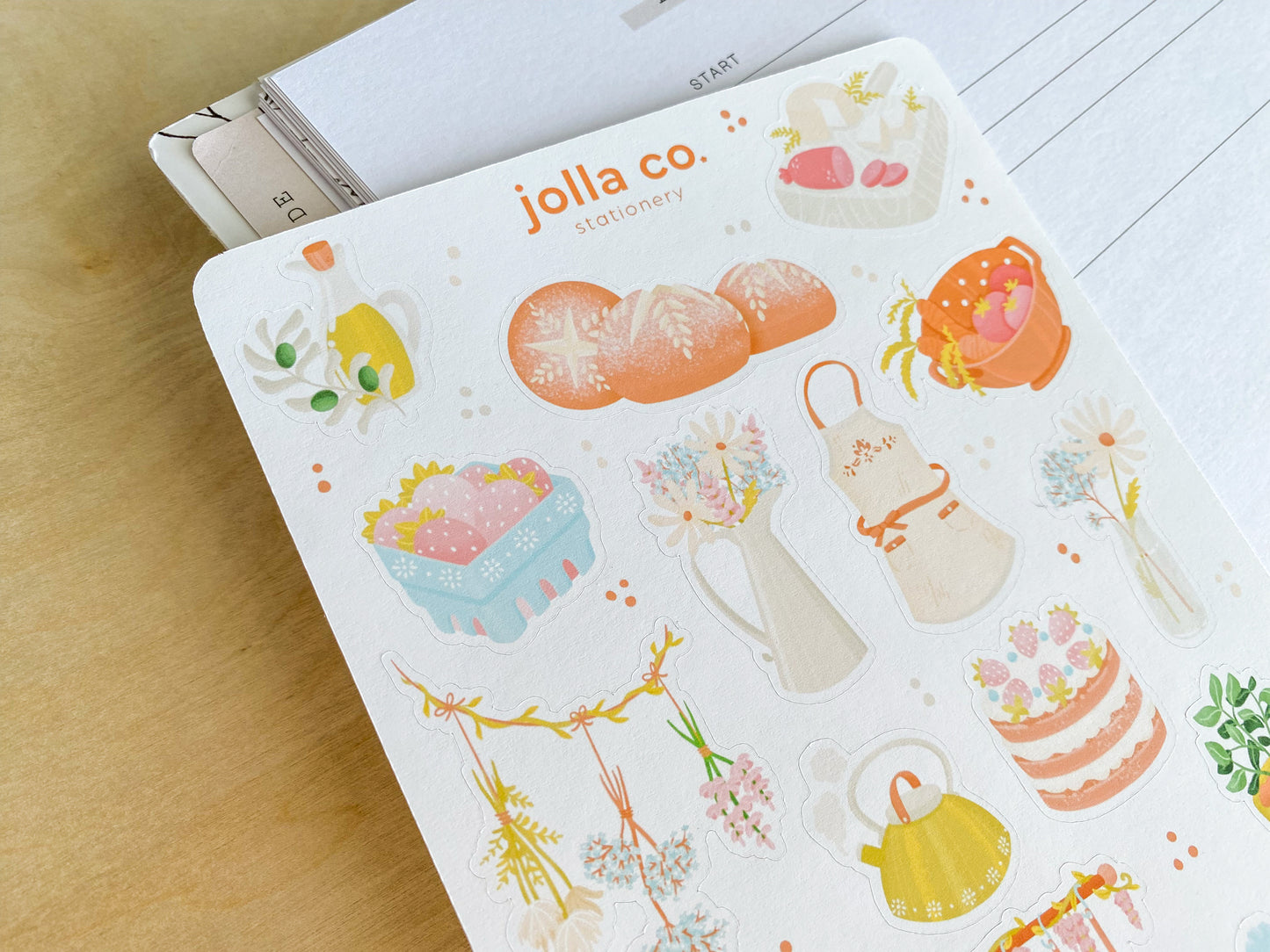 Cottage Kitchen Sticker Sheet | For Bullet Journals, Planners, & Crafts