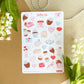 Valentine's Sticker Sheet | For Bullet Journals, Planners, & Crafts