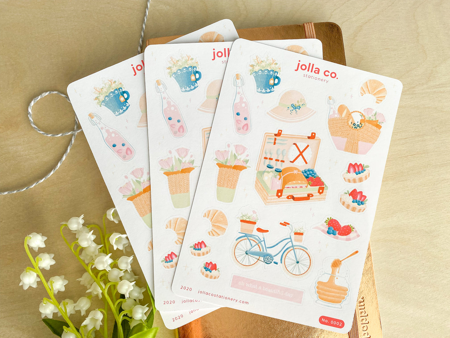 Picnic Spring Sticker Sheet | For Bullet Journals, Planners, & Crafts
