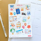 Travel Sticker Sheet | For Bullet Journals, Planners, & Crafts